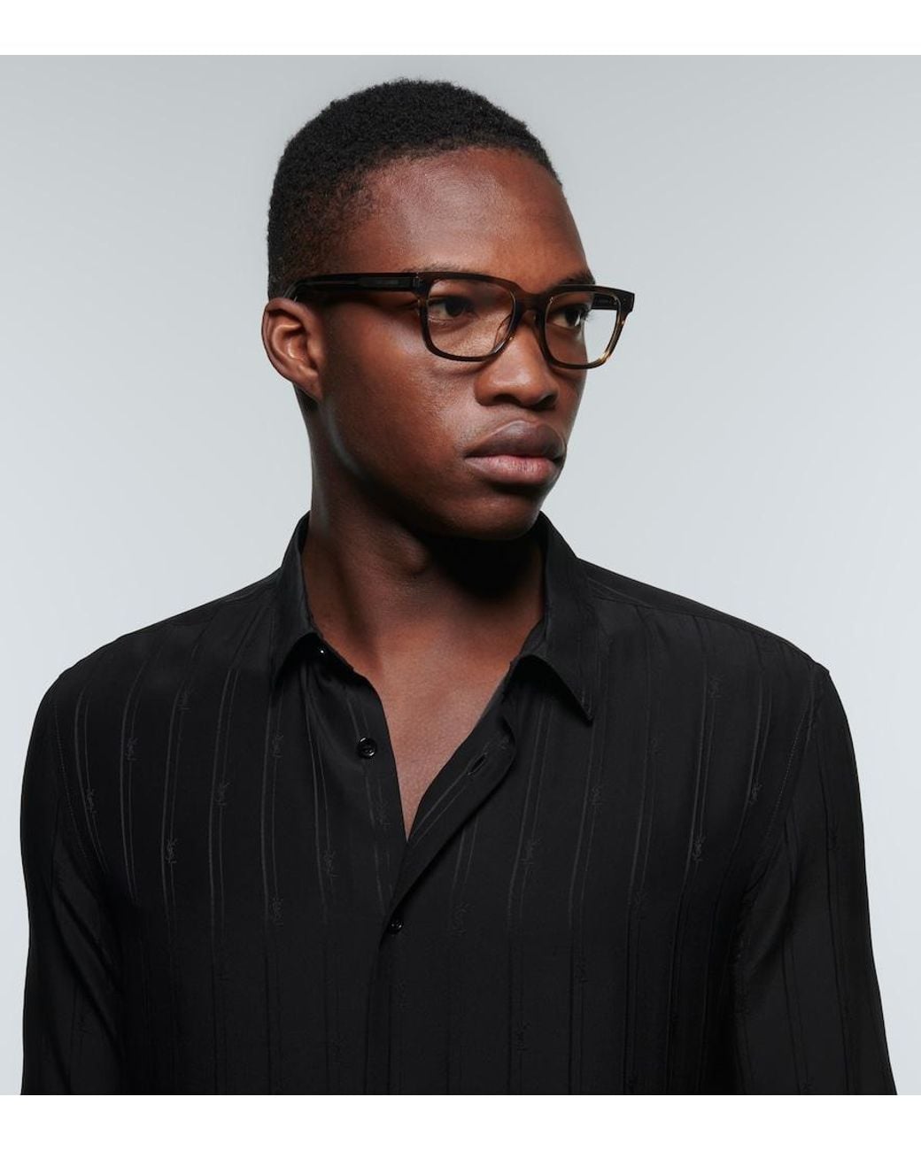 Saint Laurent Brown Sl 621 Square Glasses for men