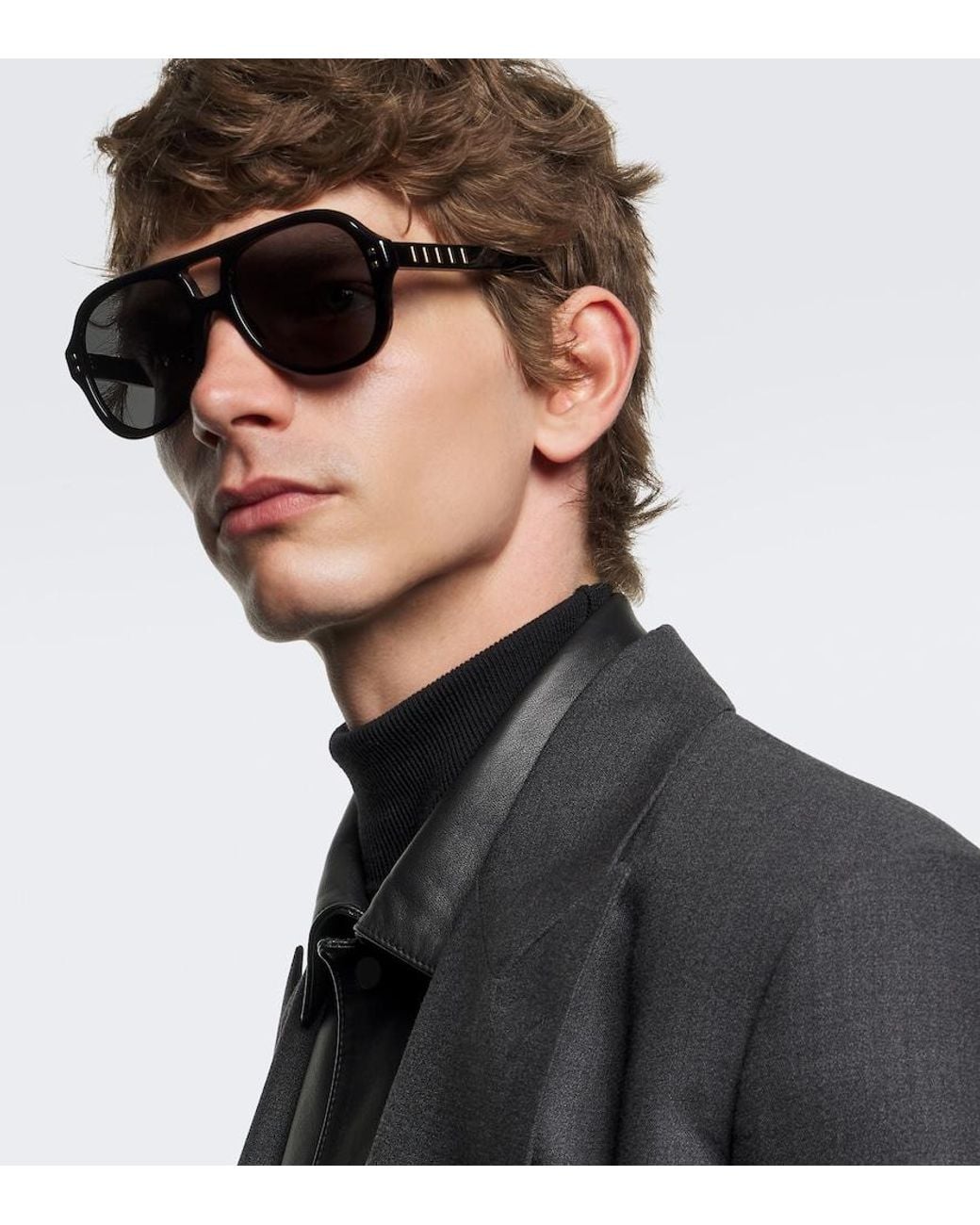 Fendi Black Five Sisters Navigator Sunglasses for men