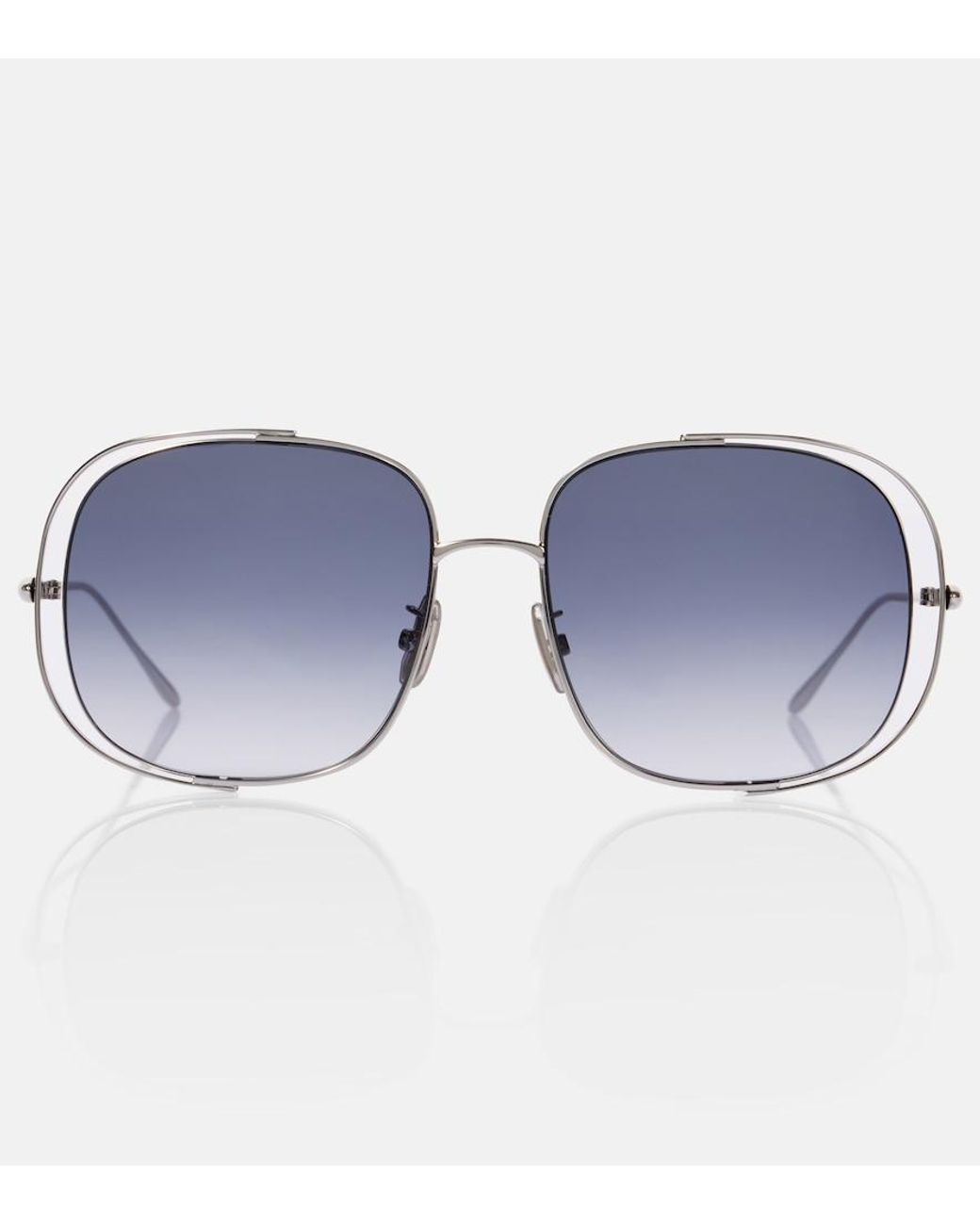 Loewe Blue Signature Rectangular Sunglasses
