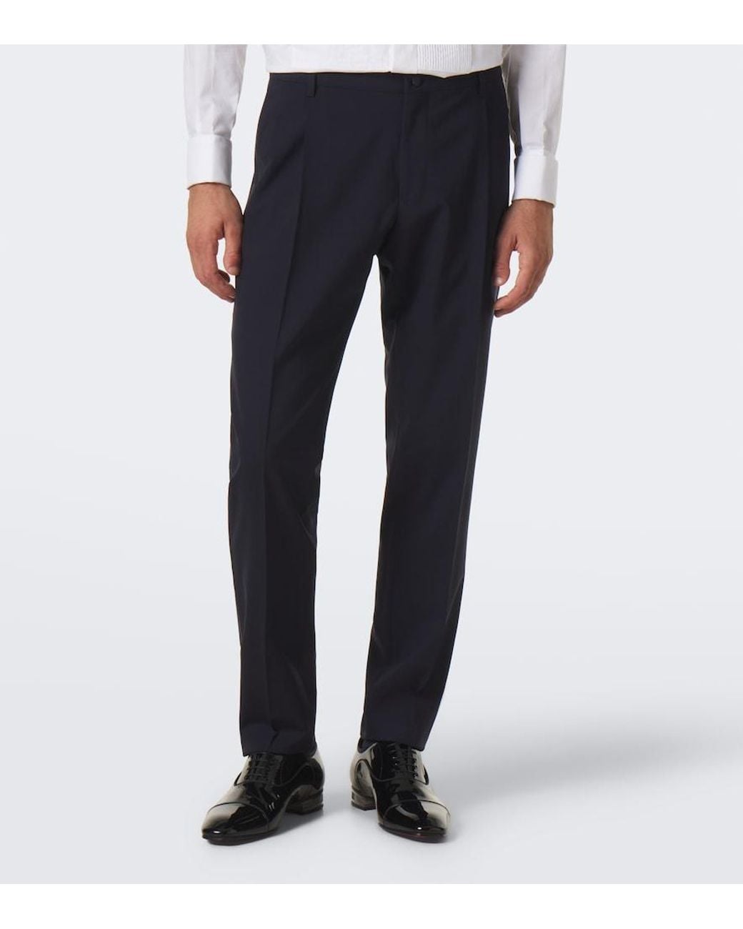 Dolce & Gabbana Blue Wool And Silk-Blend Tuxedo for men