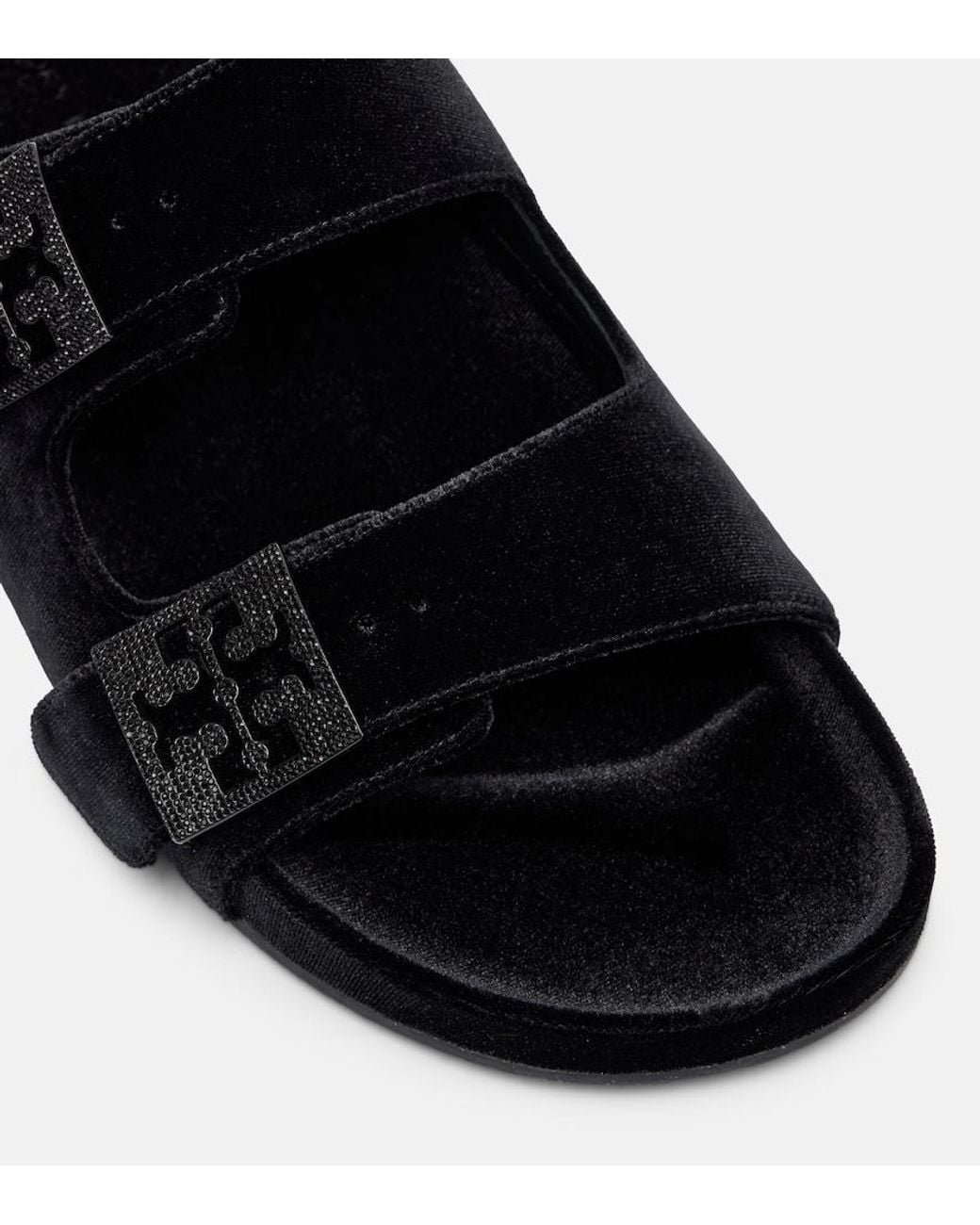 Tory Burch Black Mellow Pavé Sandal