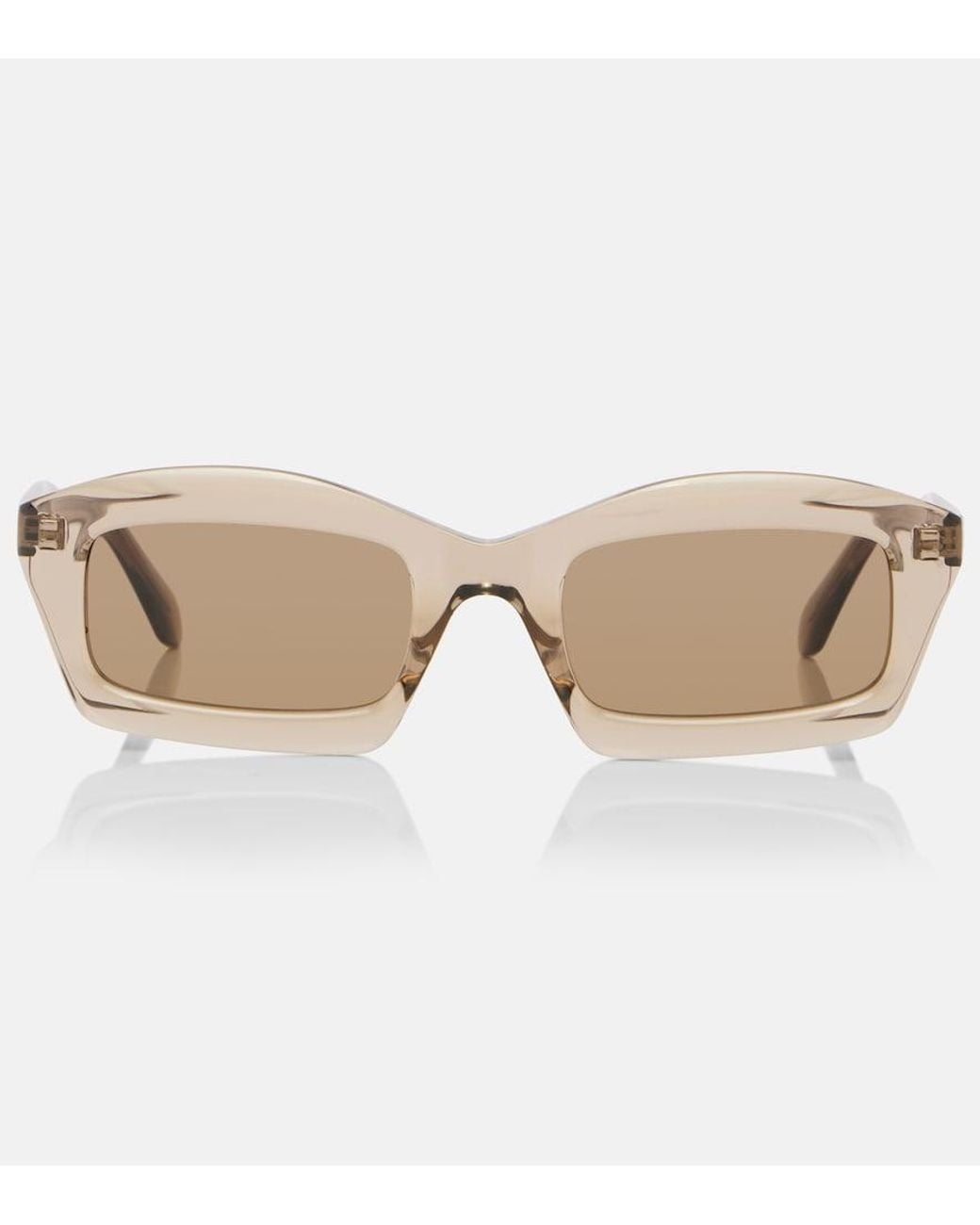 Alaïa Natural Logo Rectangular Sunglasses