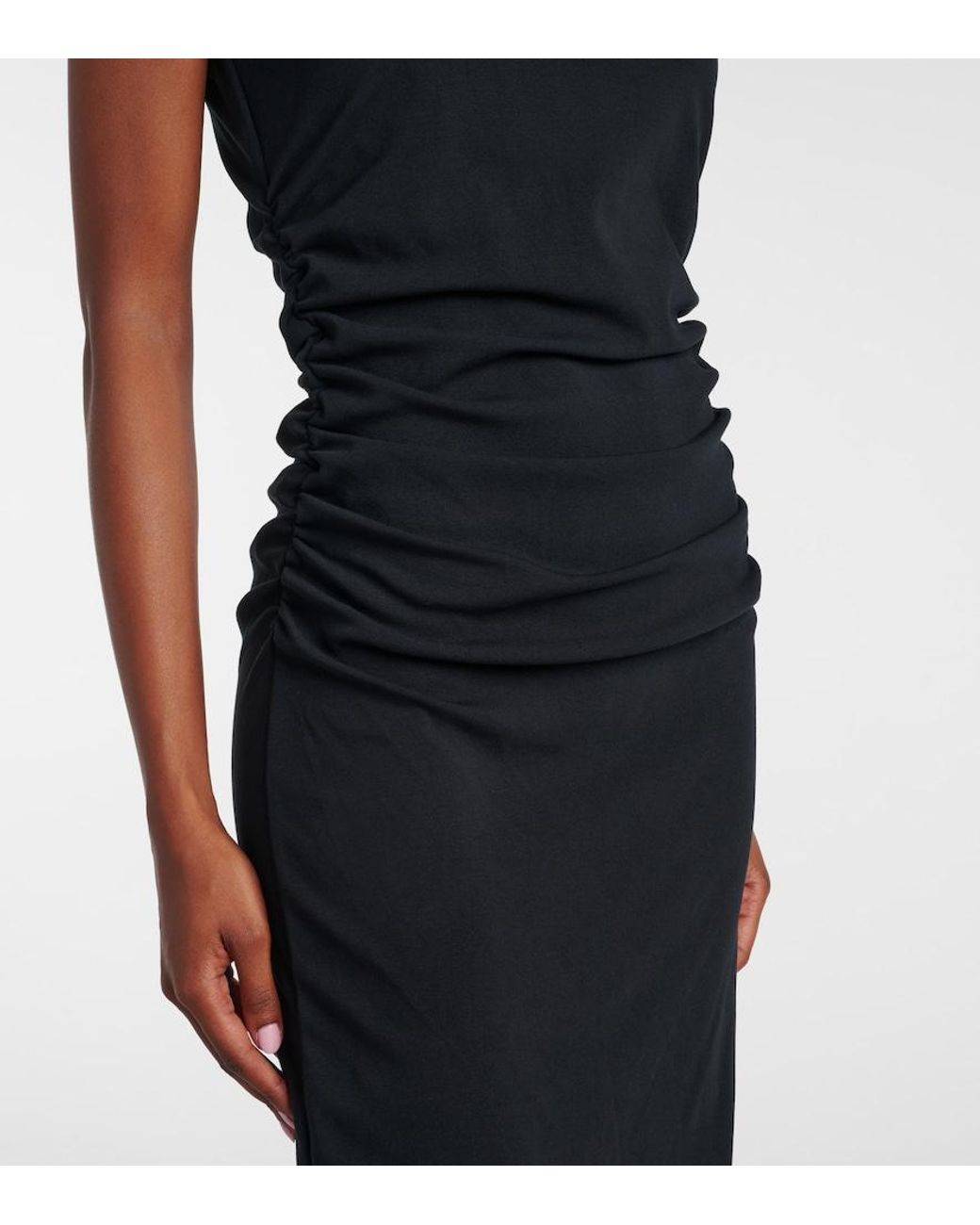Veronica Beard Black Charissa High-Neck Midi Dress