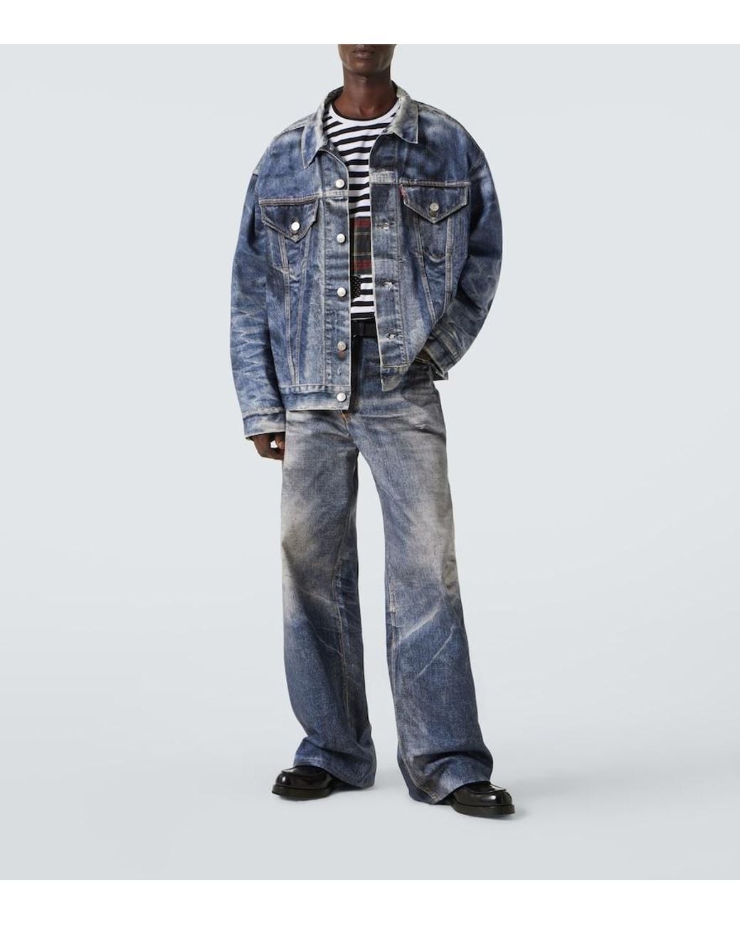 Junya Watanabe Blue X Levi's Printed Denim Jacket for men