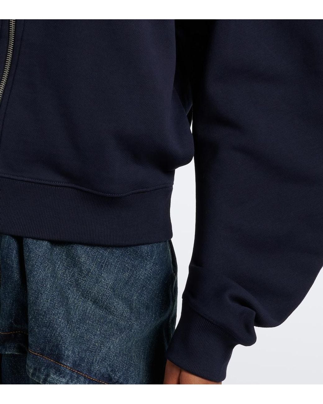Loewe Blue Flamenco Cotton Fleece Zip-Up Hoodie