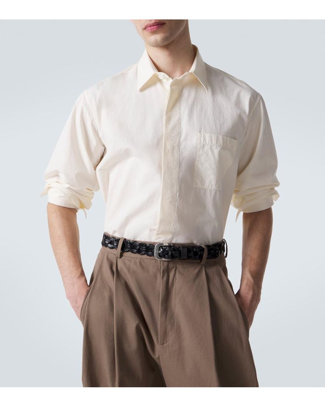 The Row White Marek Cotton Shirt for men