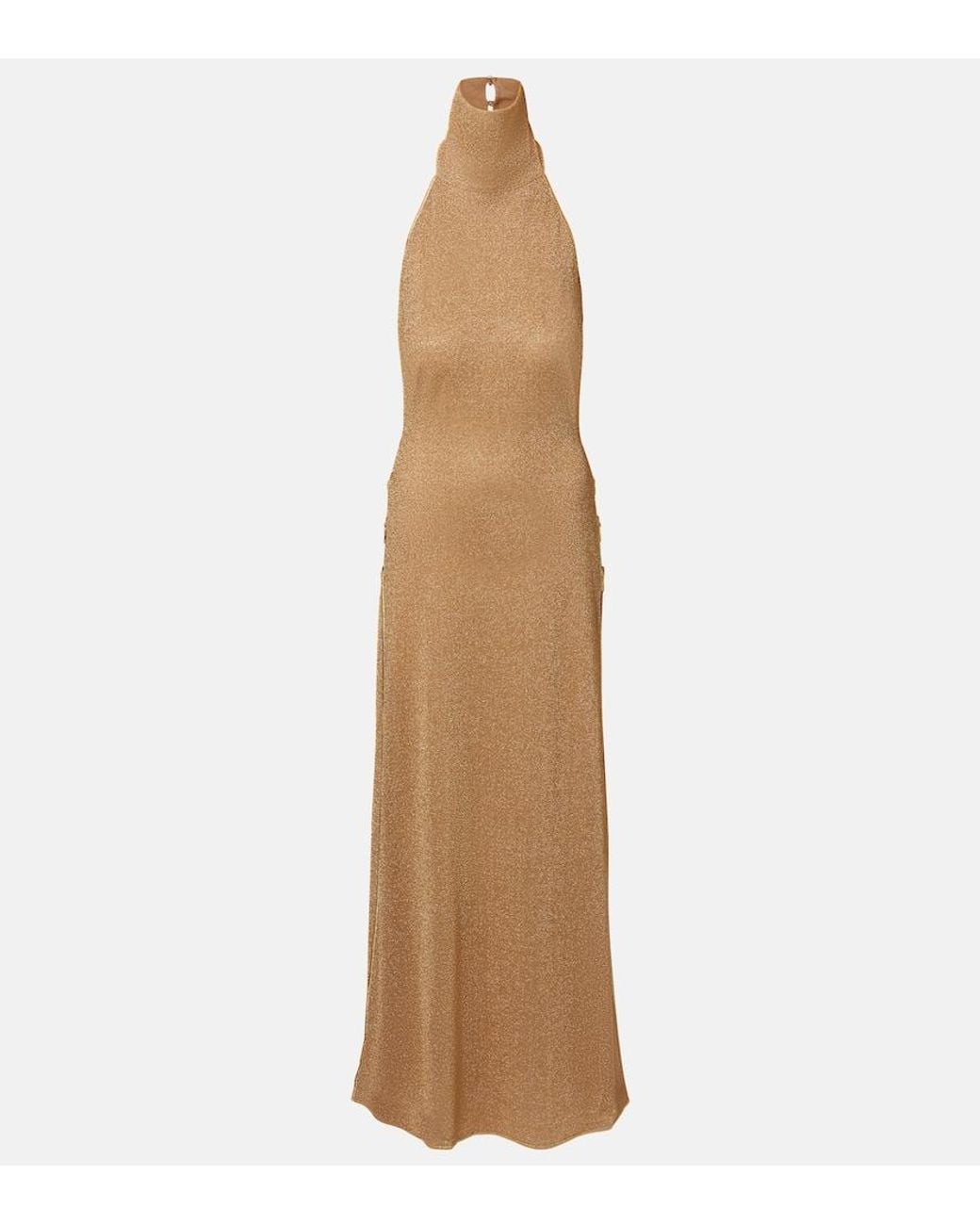 Oseree Natural Lumiere Ring Turtleneck Dress