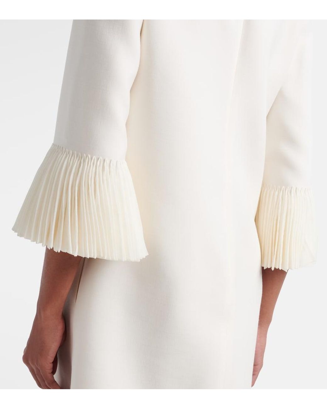 Valentino Garavani White Wool And Silk Minidress