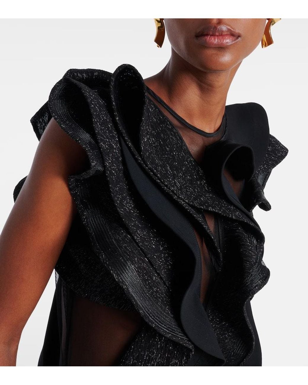 Maticevski Black Robe Ellipsoid Wave