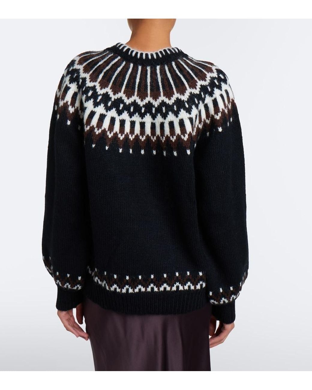 Doen Black Field Alpaca And Wool-Blend Sweater