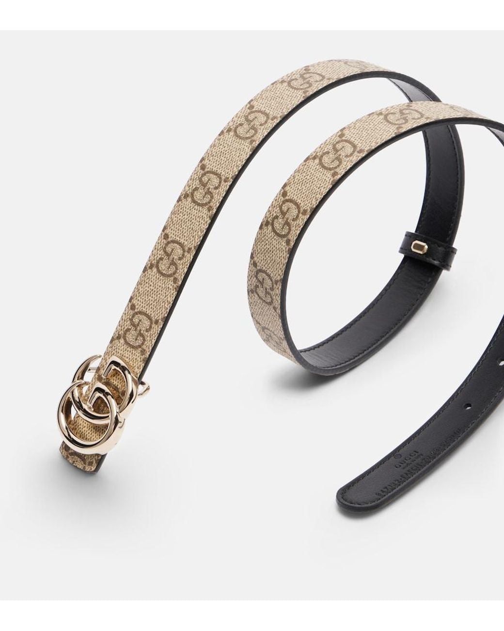 Gucci Natural Gg Marmont Reversible Belt