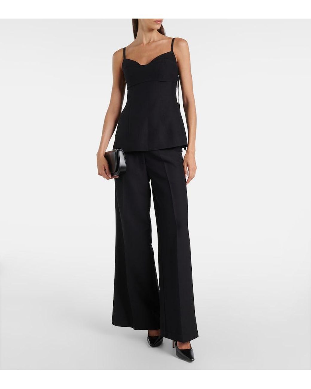 Co. Black Crepe Top