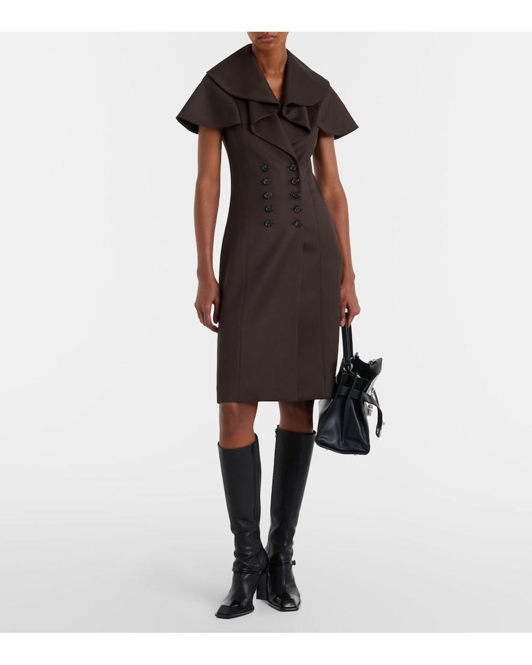 McQueen Black Niko Leather Knee-High Boots