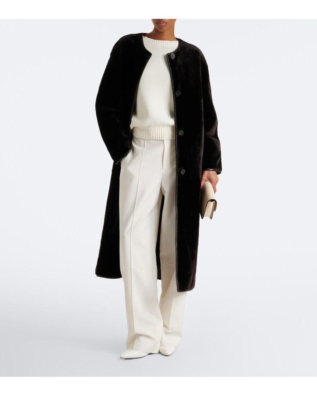 Arma Black Rilana Reversible Shearling Coat