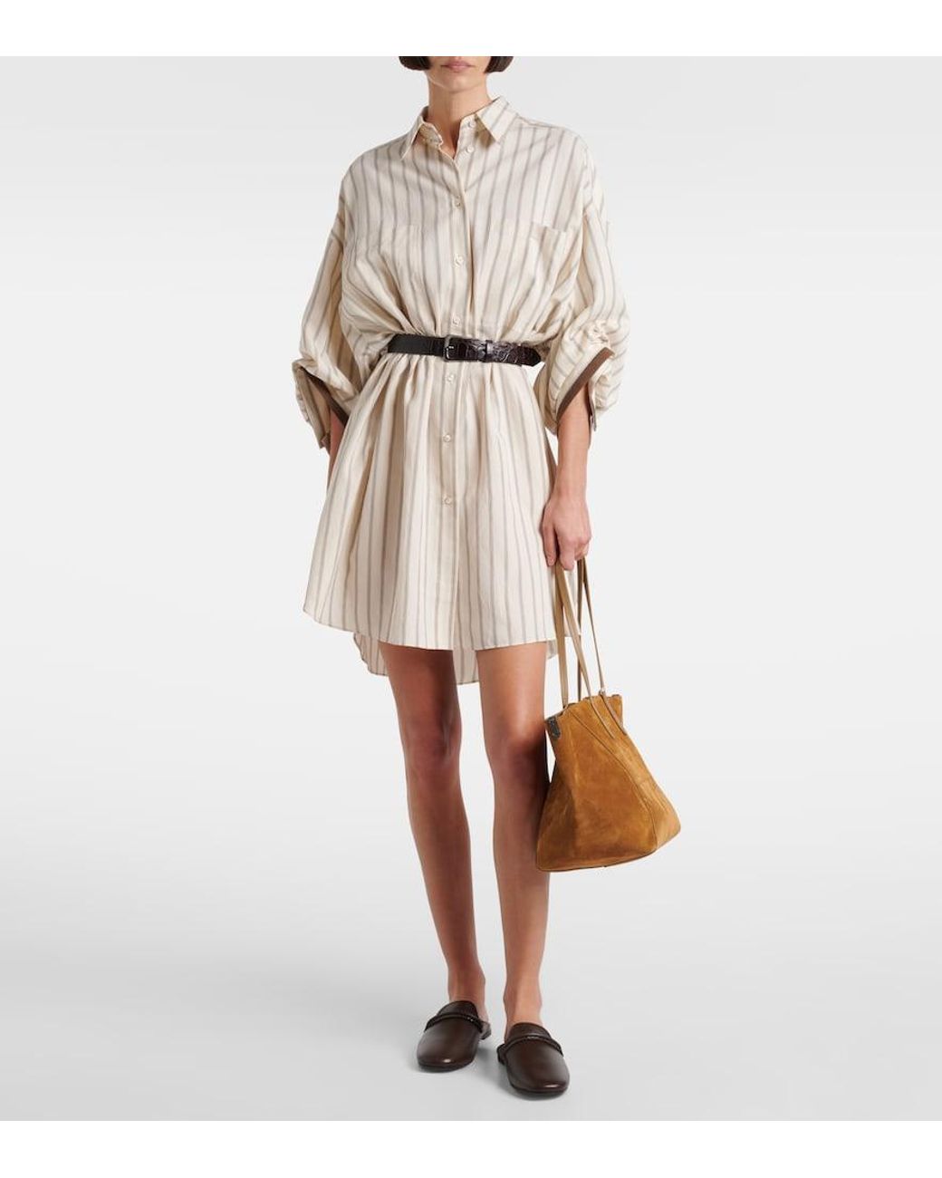 Brunello Cucinelli Brown Leather Mules