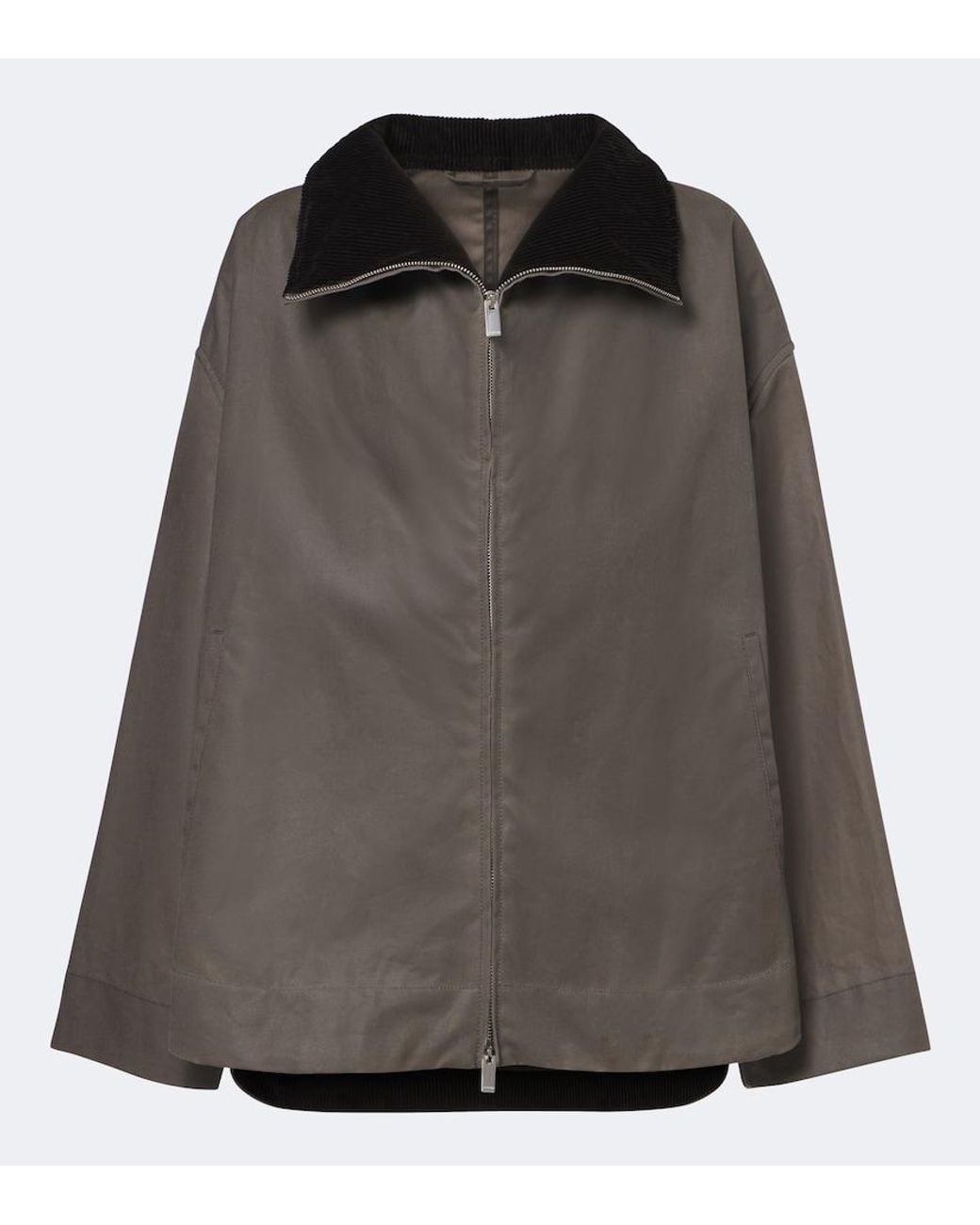Totême Black Coated Cotton Jacket