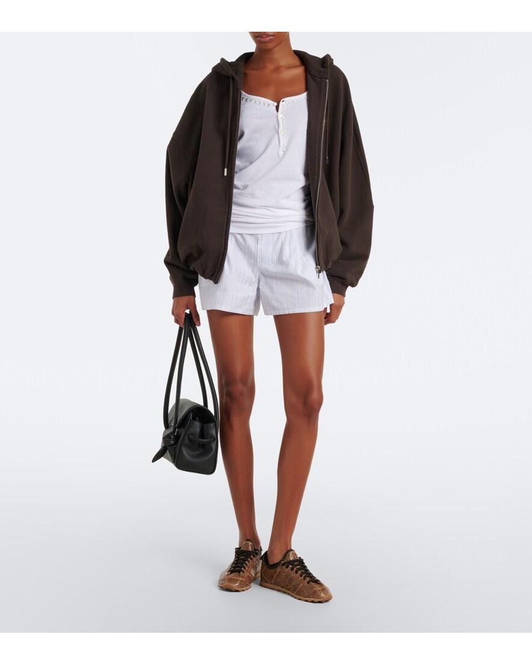 Jacquemus Black Corso Cotton Fleece Zip-Up Hoodie
