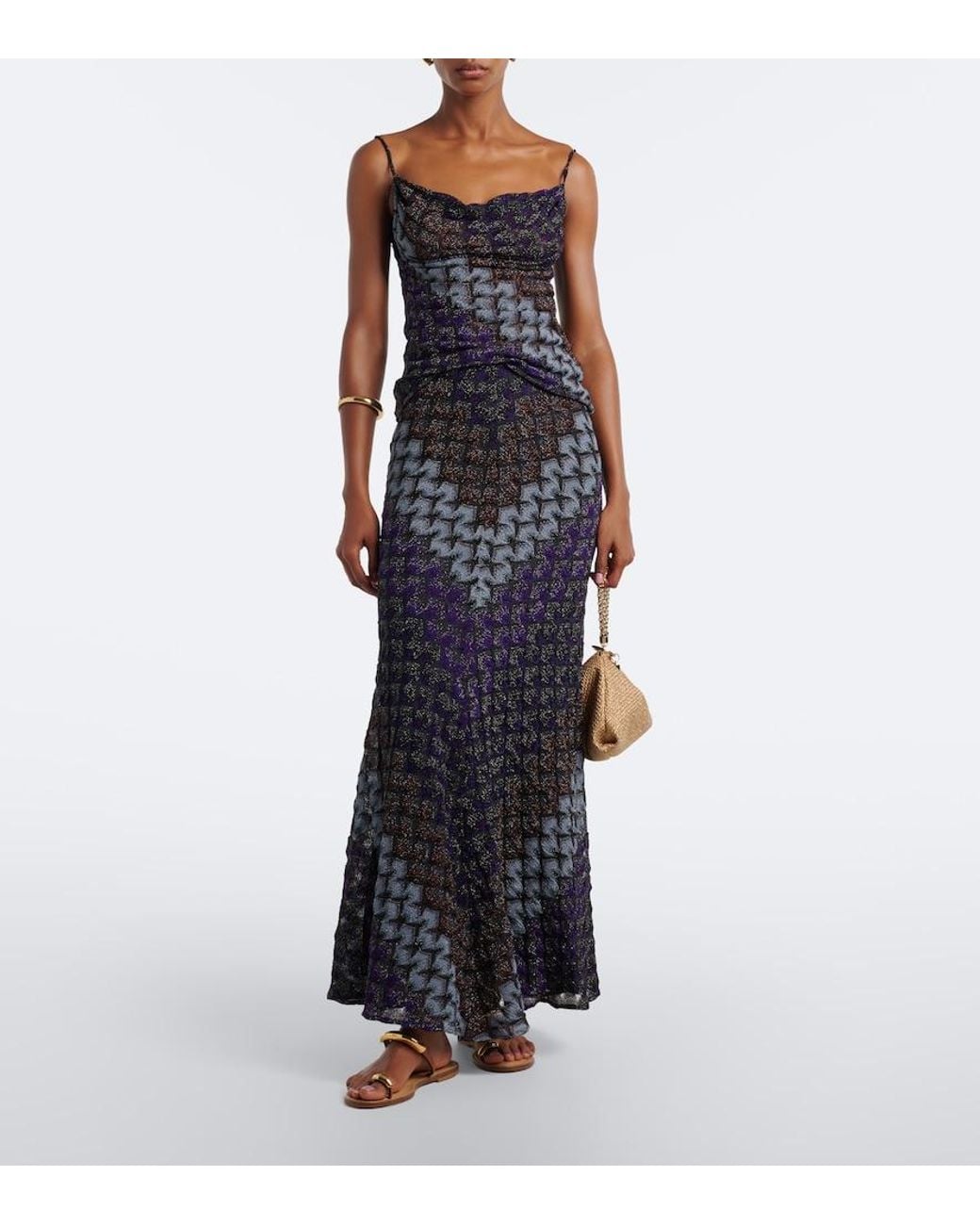 Missoni Blue Lame Top