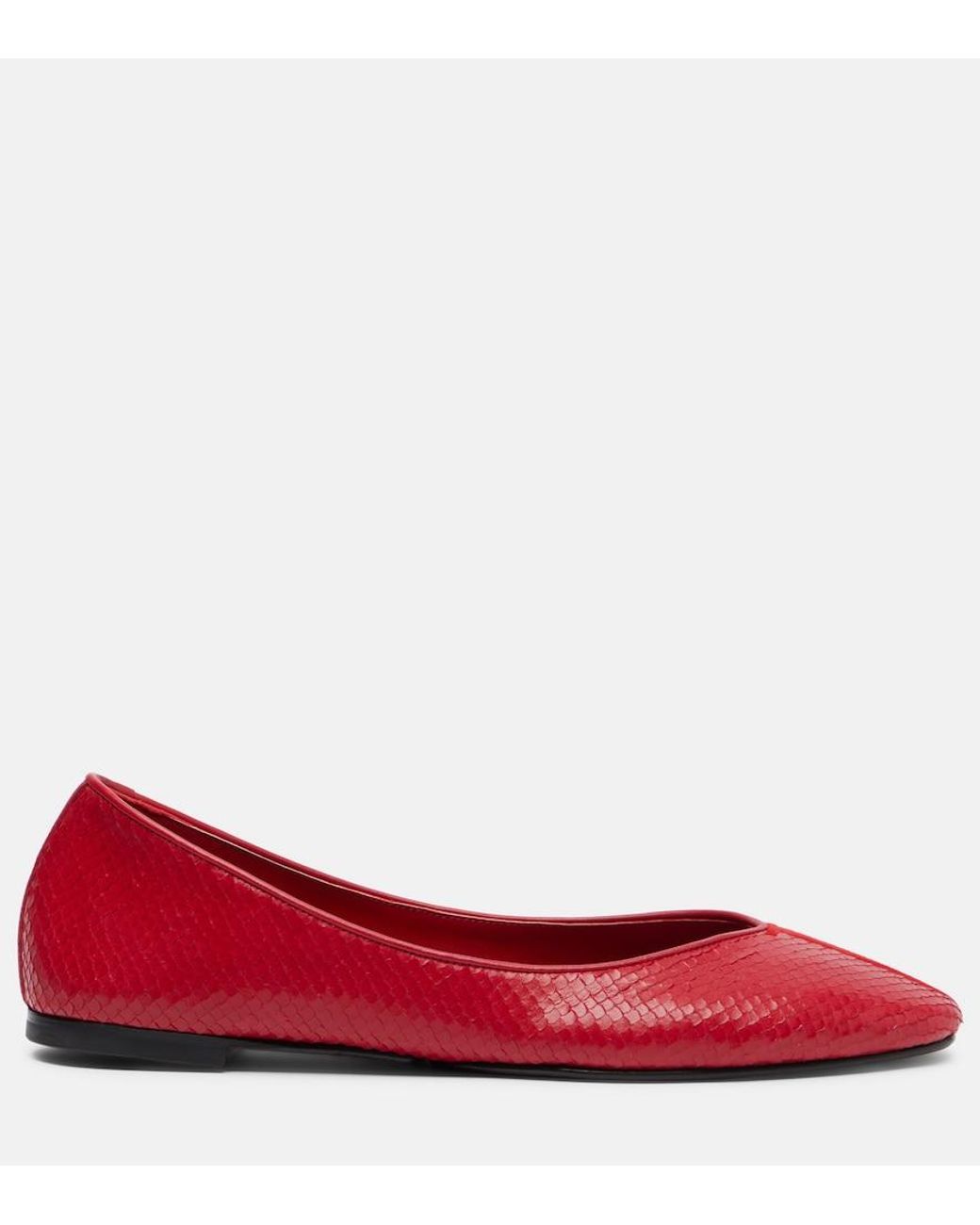 Jacquemus Red Ballerines Leather Ballet Flats