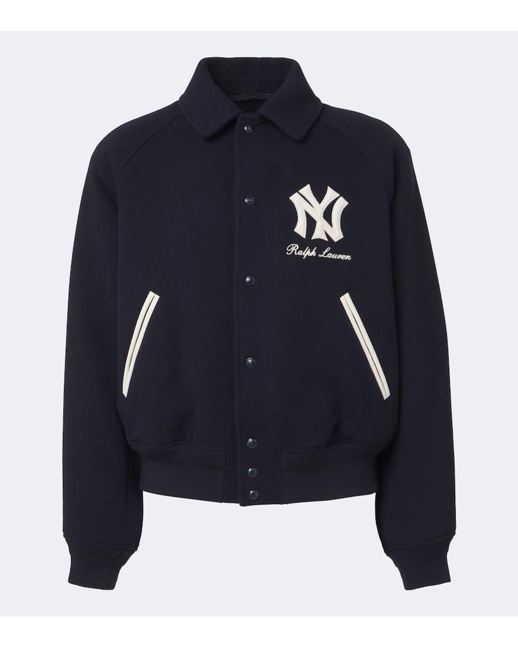 Ralph Lauren Blue X Mlb Shearling-Lined Twill Blouson Jacket for men