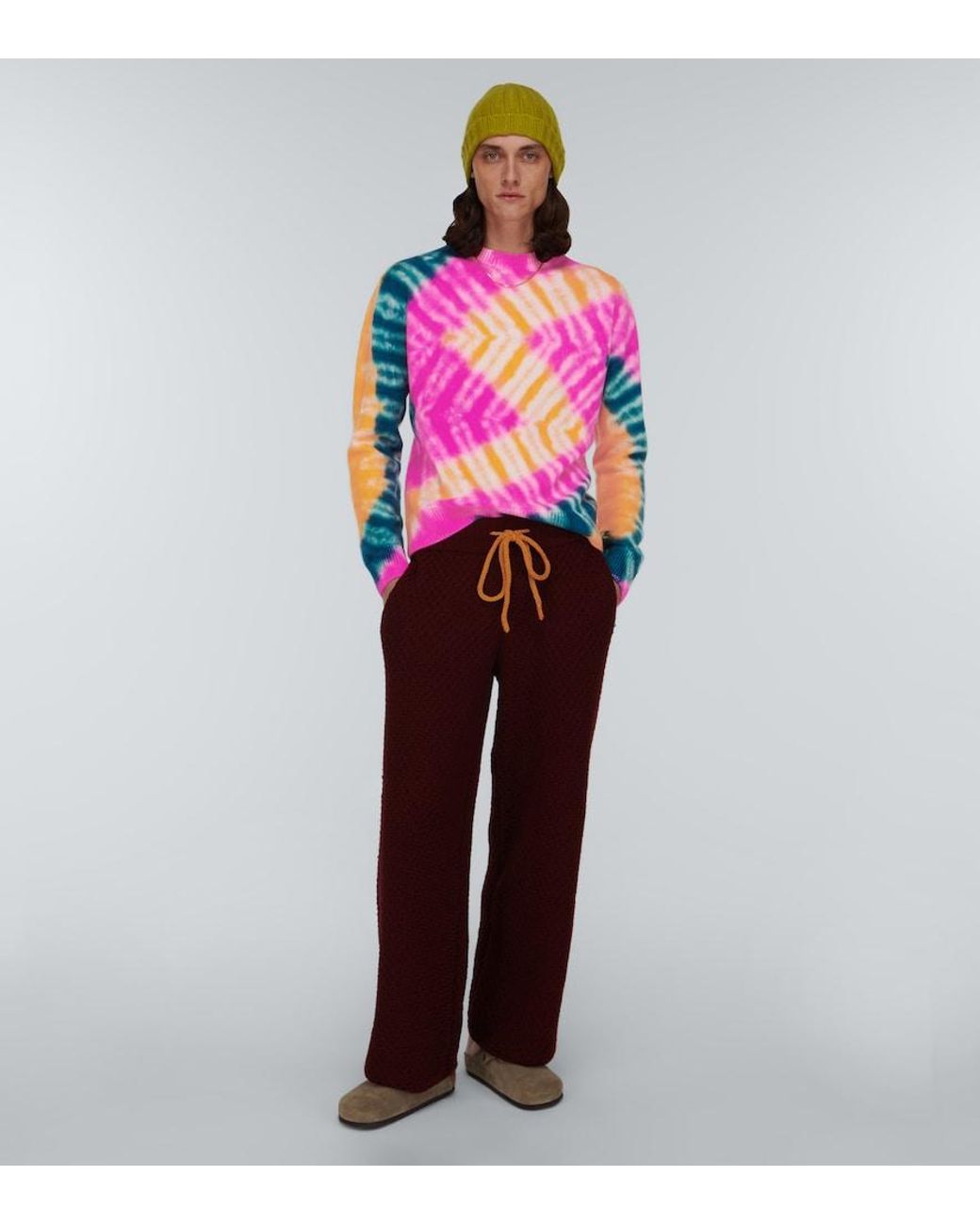Pull Zig Tie & Dye En Cachemire The Elder Statesman pour homme en coloris Pink
