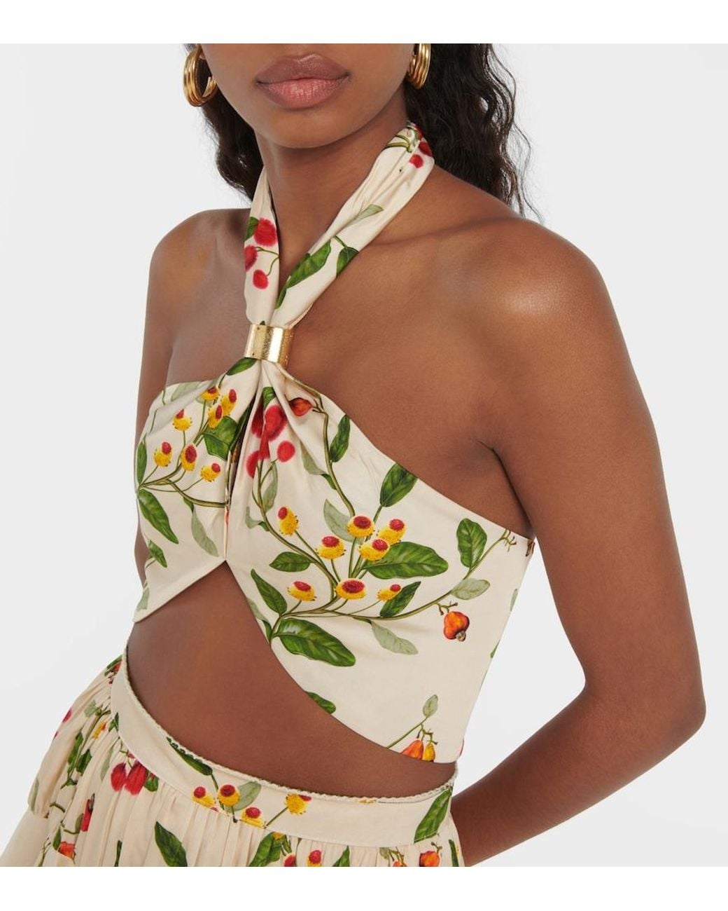 Agua Bendita Metallic Mulato Halterneck Top