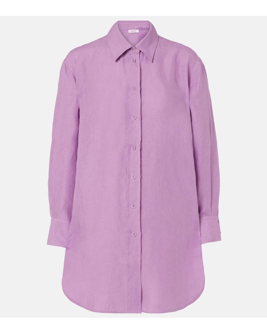 Eres Purple Mignonette Linen Shirt