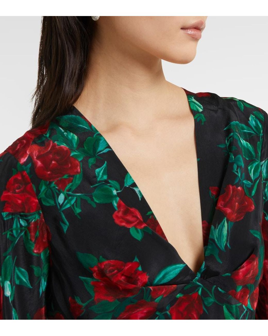 Alexandra Miro Black Eleanor Floral Maxi Dress