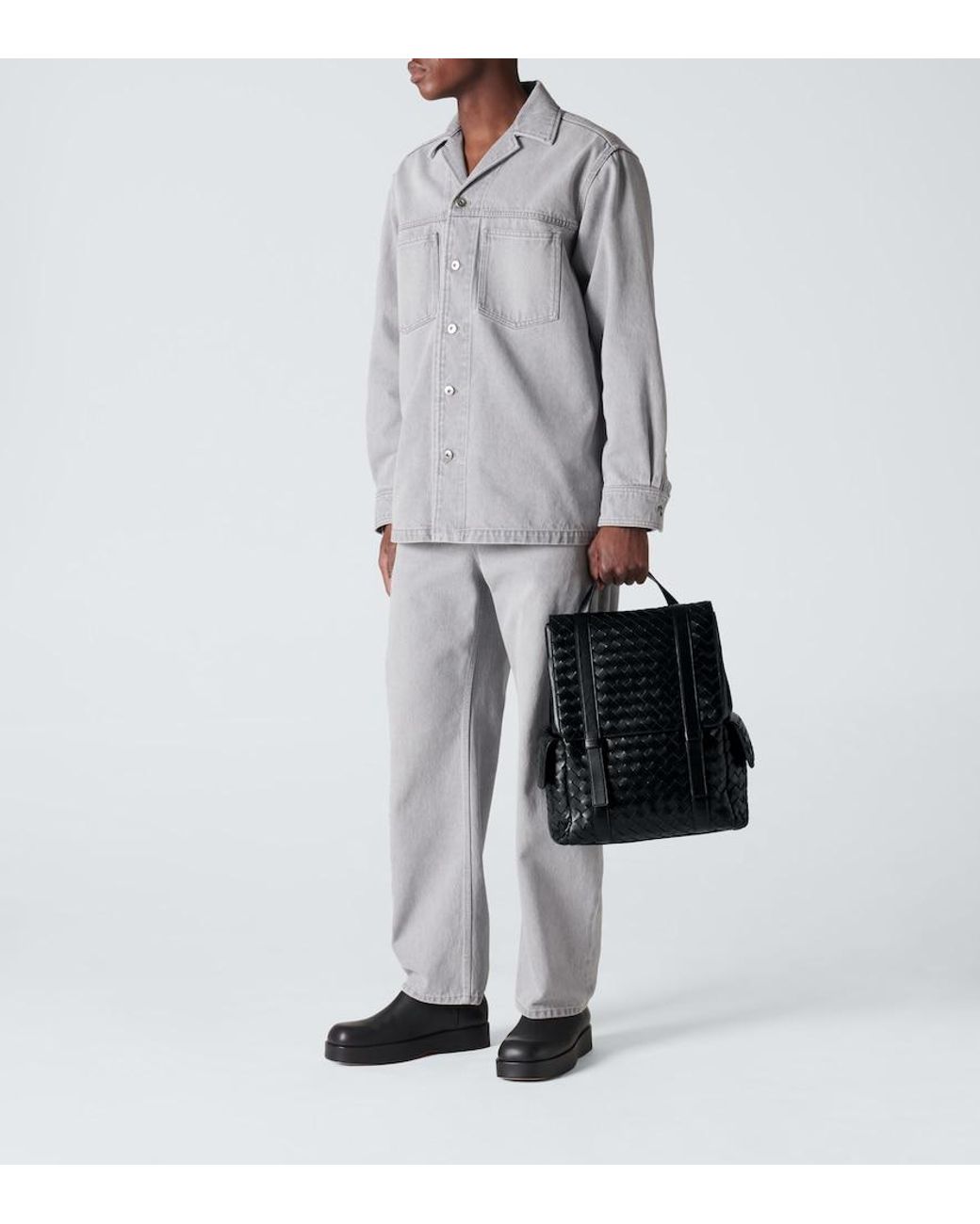 Bottega Veneta Black Back To School Backpack for men