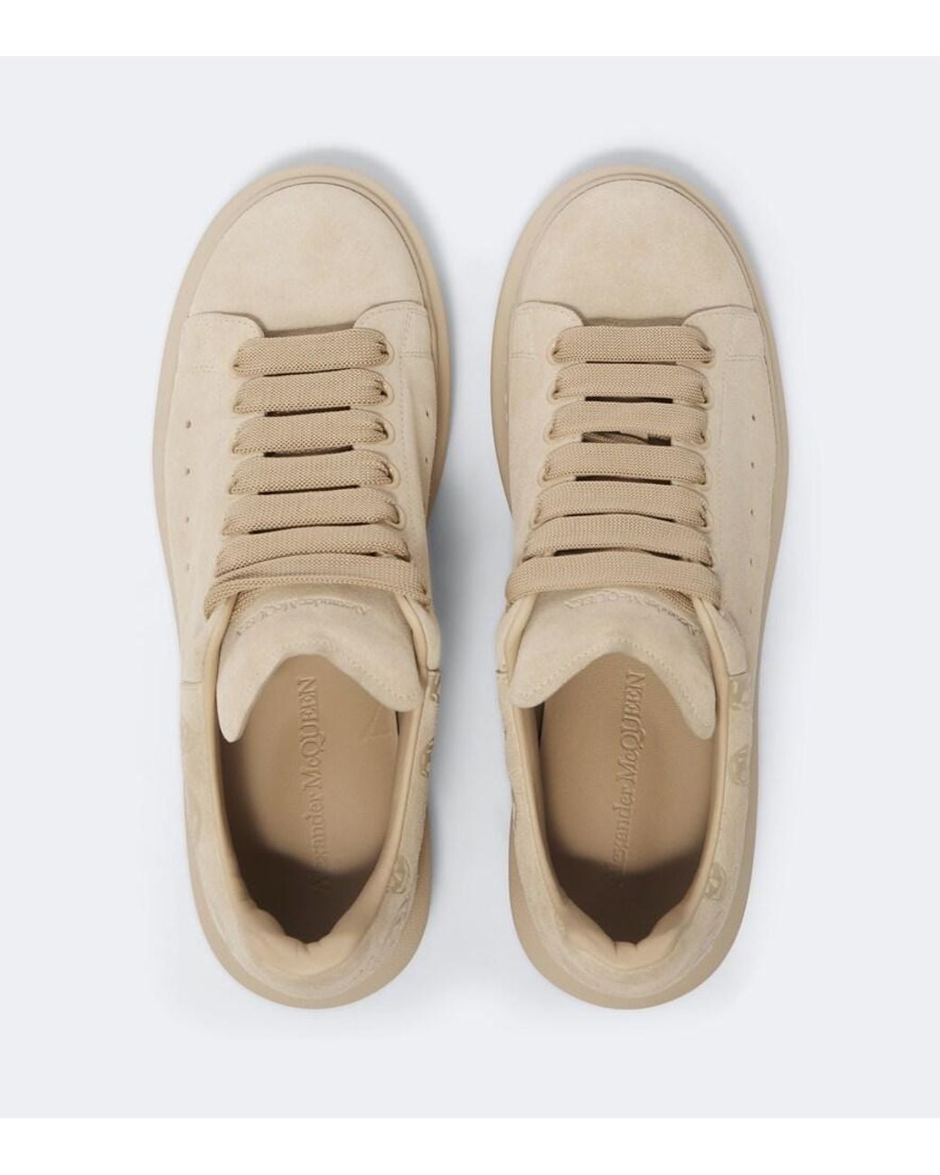 McQueen Natural Oversized Suede Sneakers for men