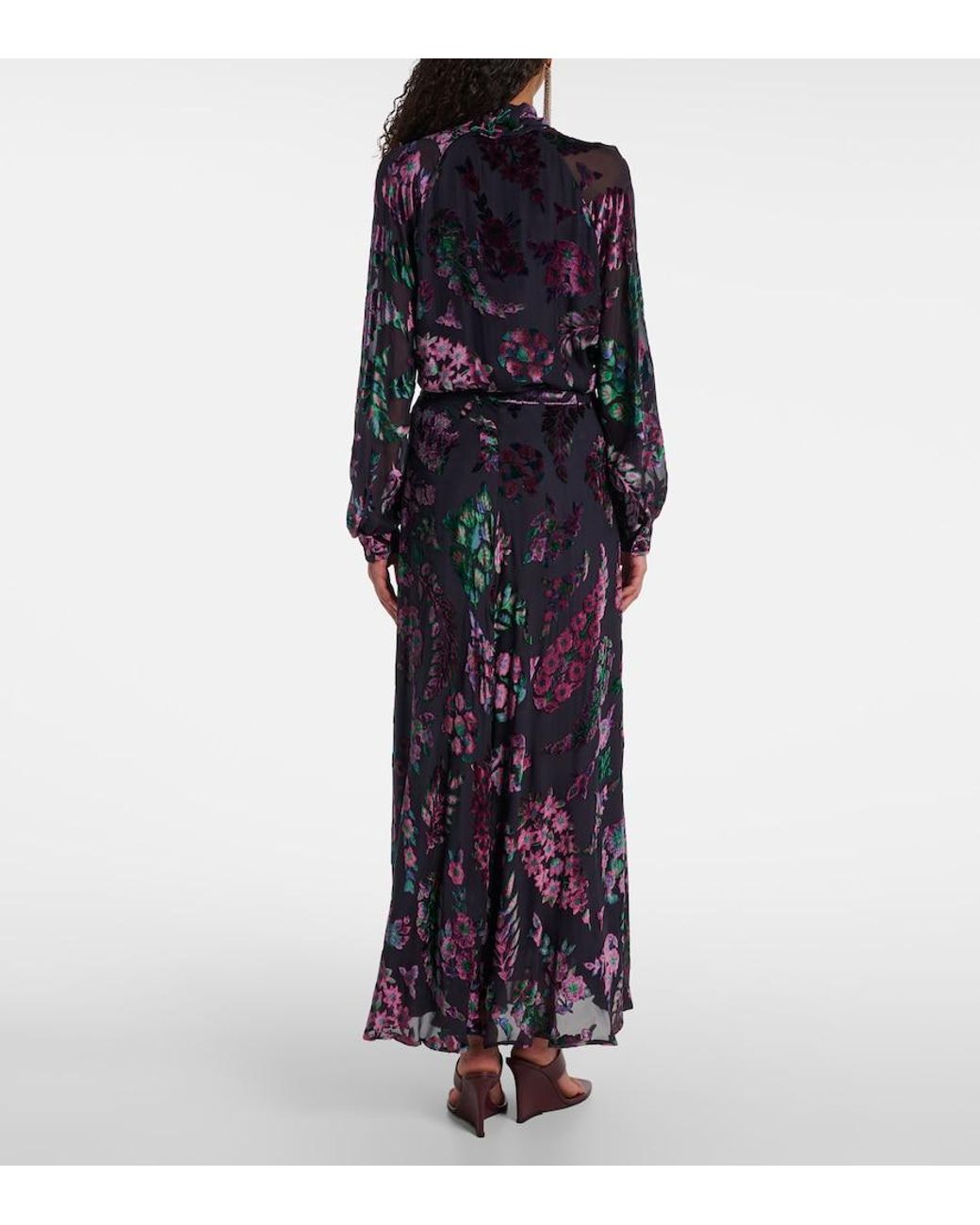 Etro Blue Floral Maxi Skirt
