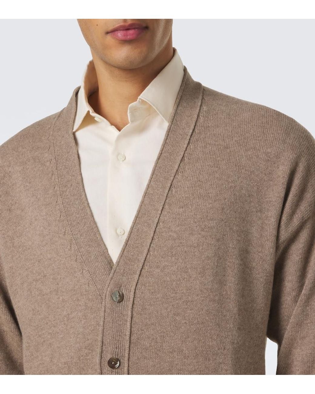 STÒFFA Brown Cashmere Cardigan for men