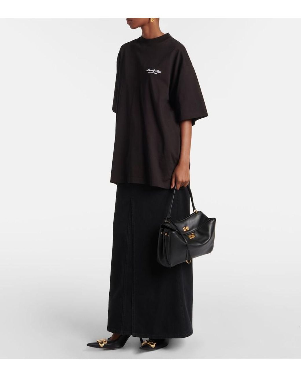 Balenciaga Black Rodeo Small Leather Handbag