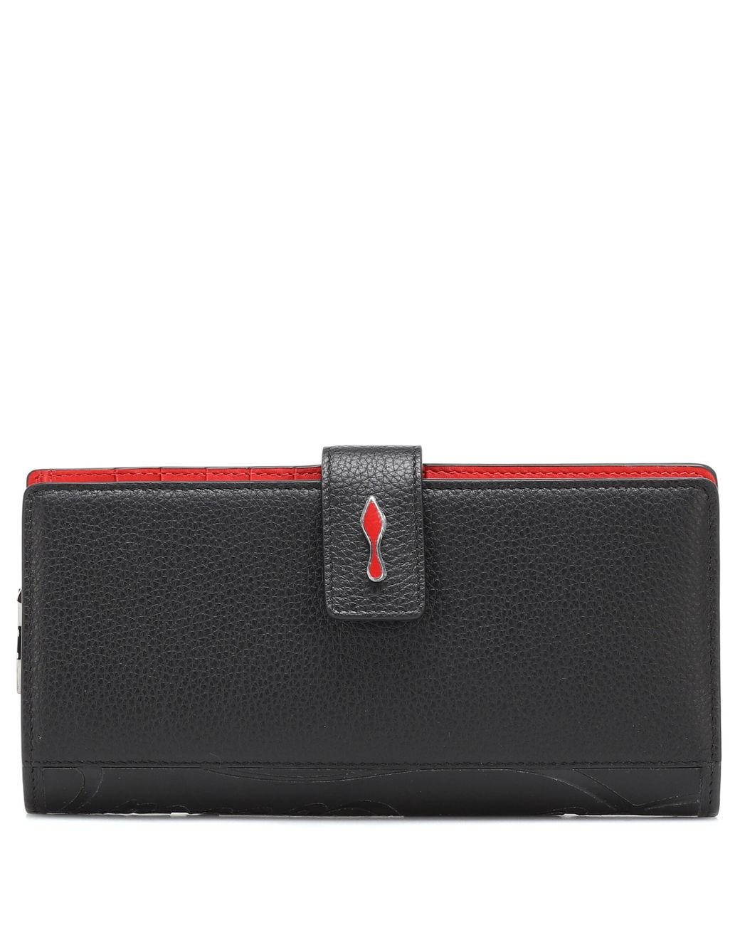Christian Louboutin Paloma Continental Leather Wallet in Black | Lyst