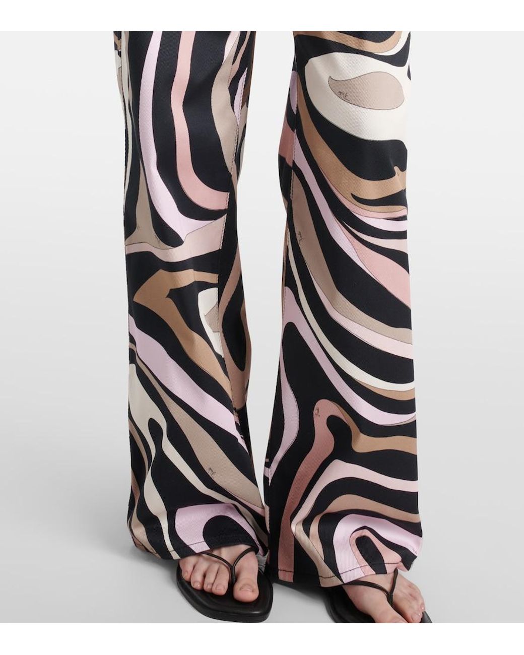 Emilio Pucci White Marmo Cotton-Blend Straight Pants