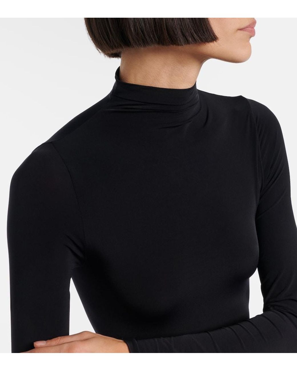 Wolford Blue Buenos Aires Sheer Bodysuit