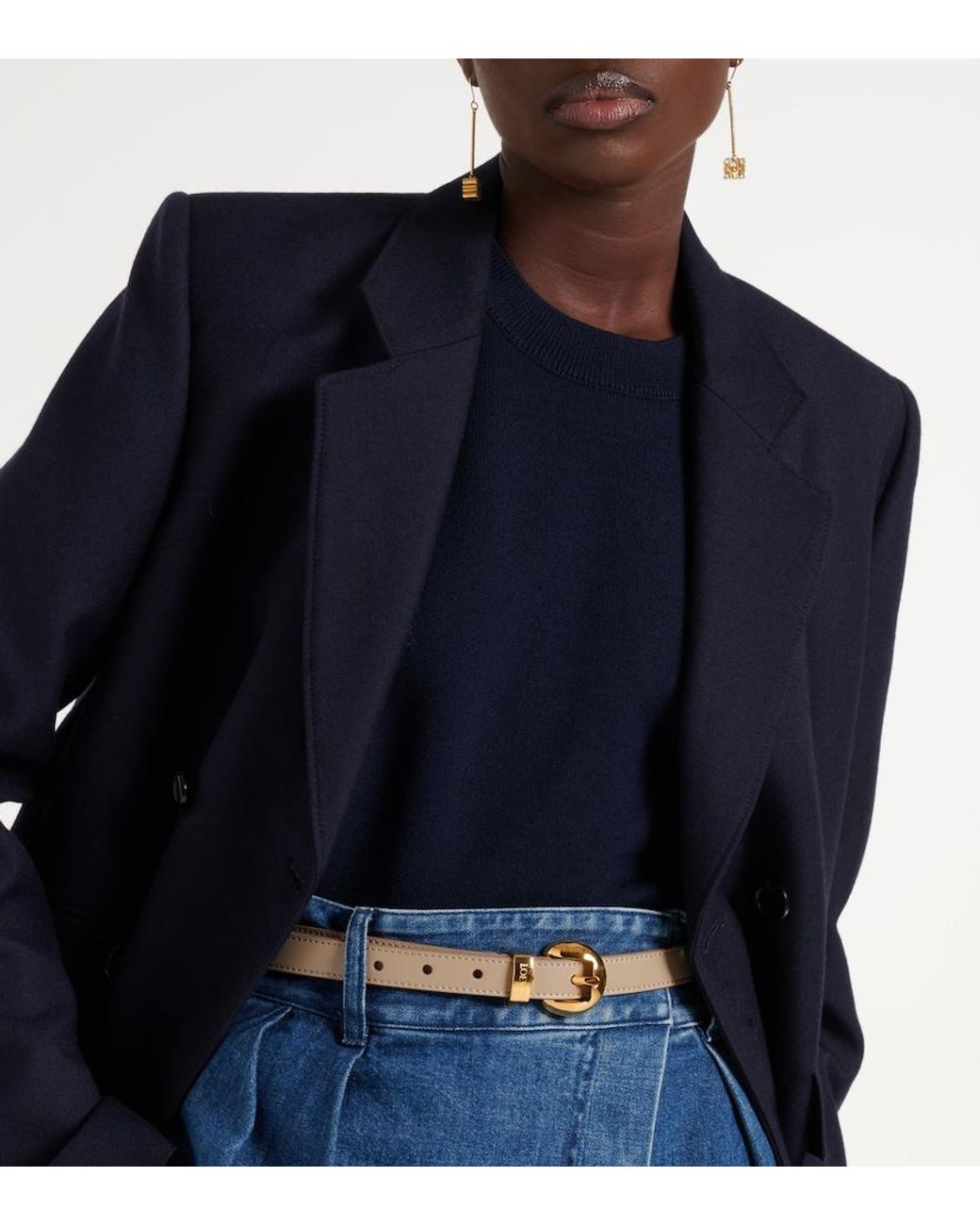 Loewe Brown Pebble Leather Belt