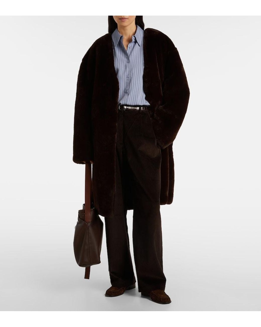 Frankie Shop Black Norstrand Cotton Corduroy Straight Pants