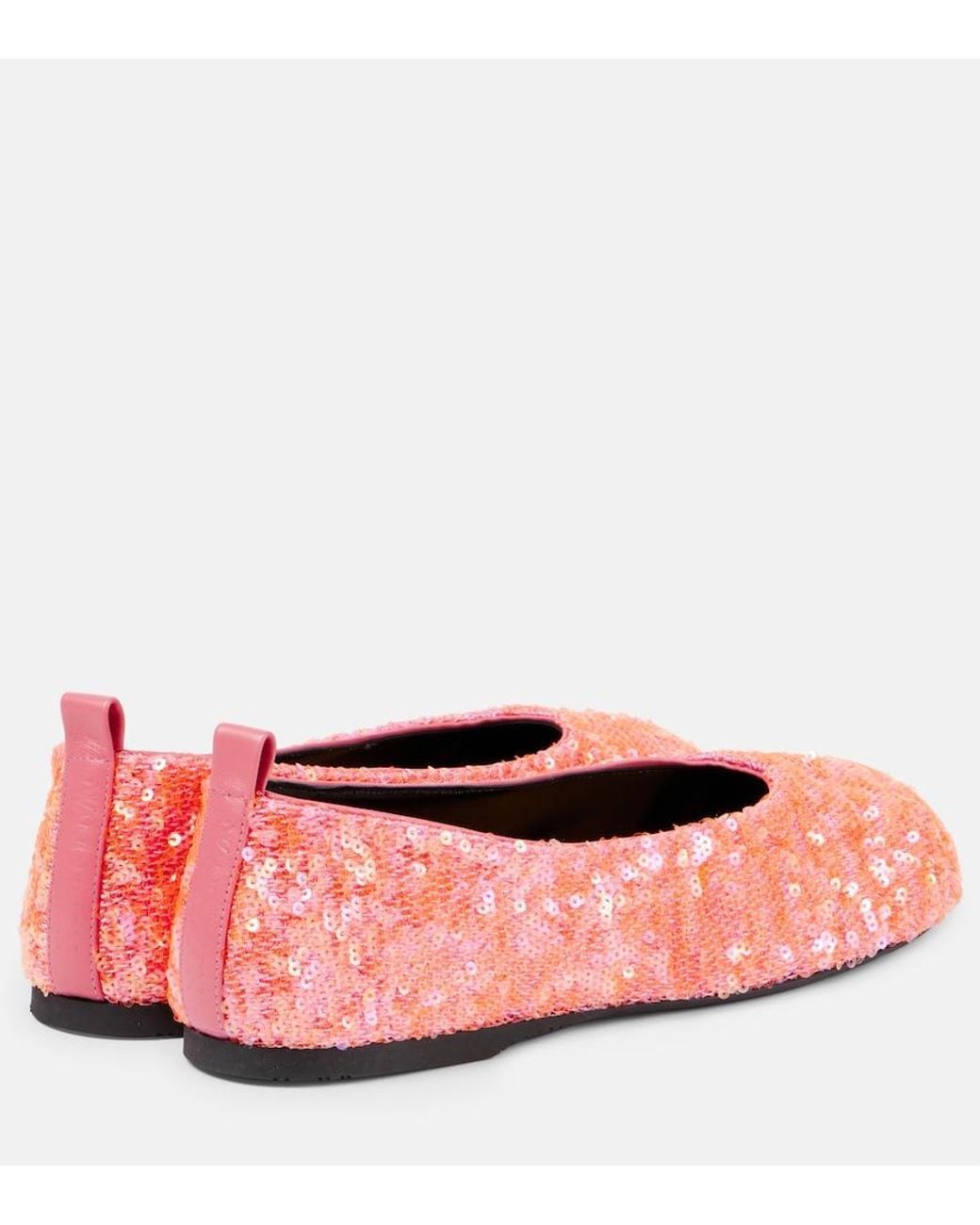 J.W. Anderson Pink Sequined Ballet Flats