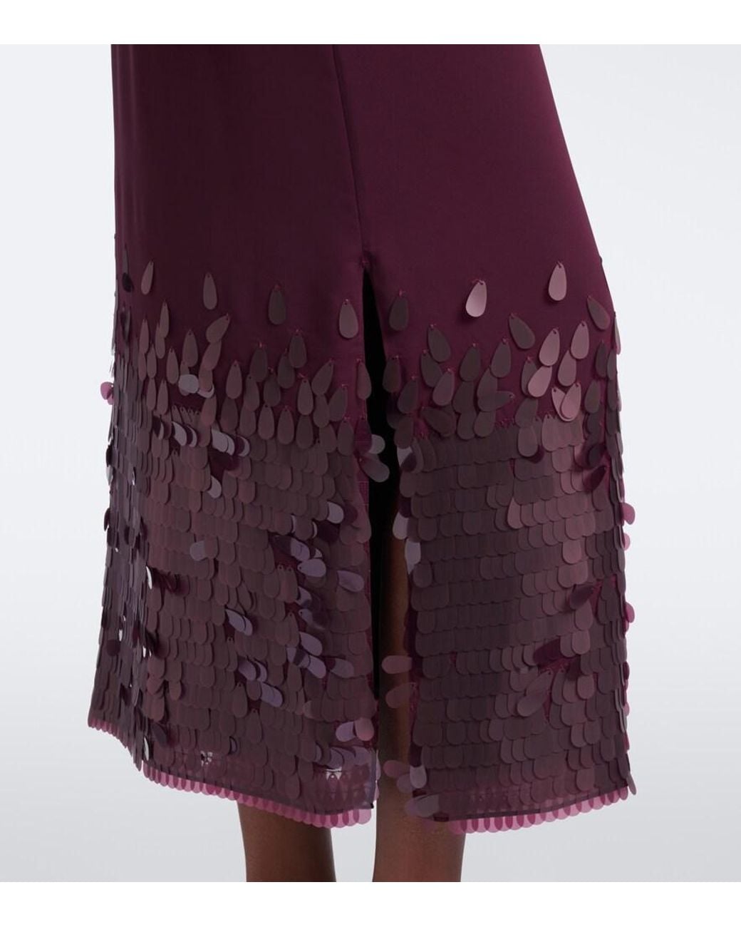 Joseph Purple Connie Sequined Chiffon Midi Skirt