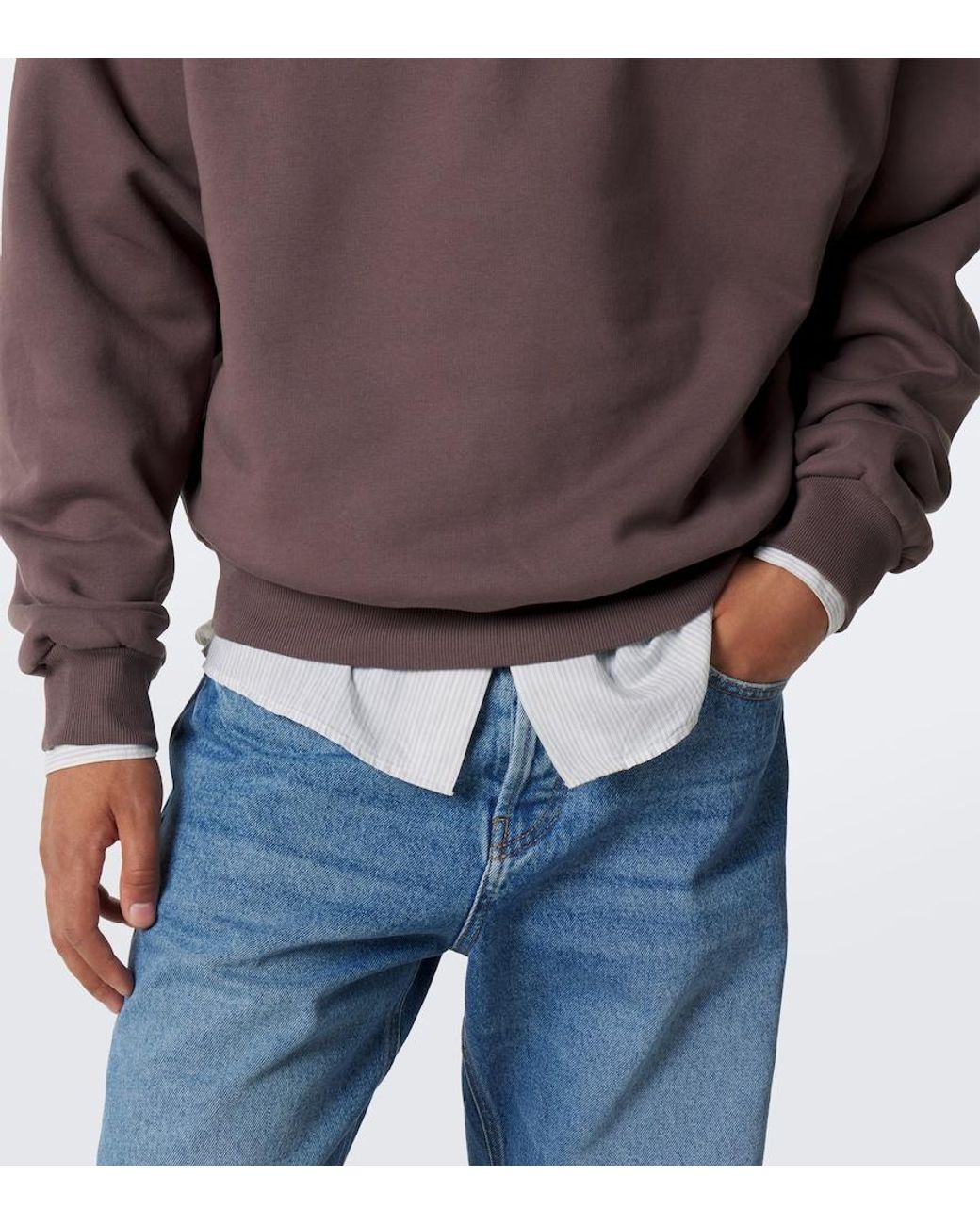 Jacquemus Brown Camionneur Half-Zip Cotton Jersey Sweatshirt for men