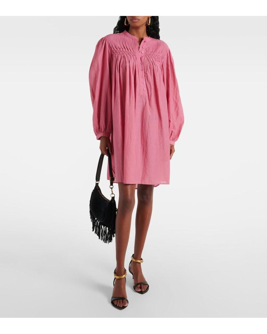 Isabel Marant Pink Danael Cotton-Blend Minidress