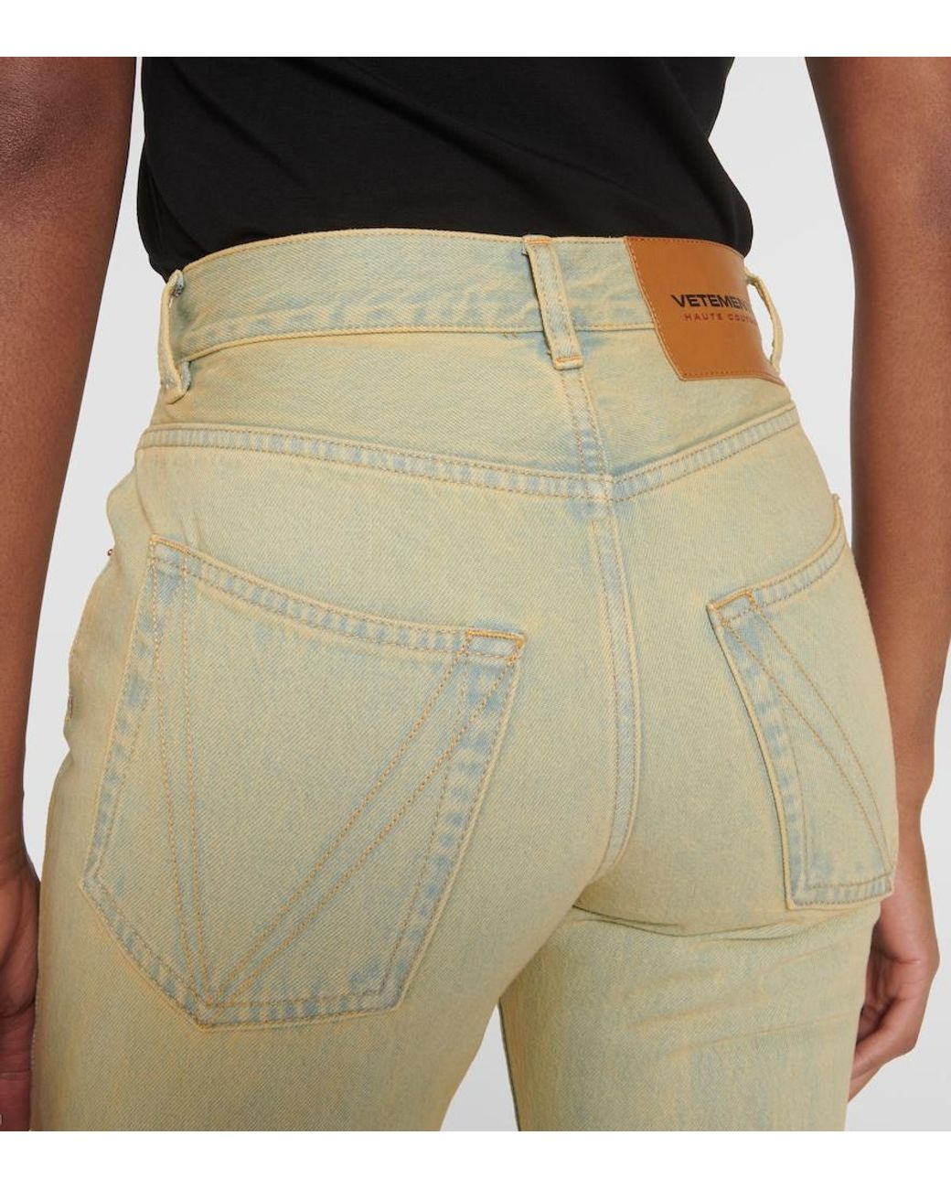 Vetements Green High-Rise Flared Jeans