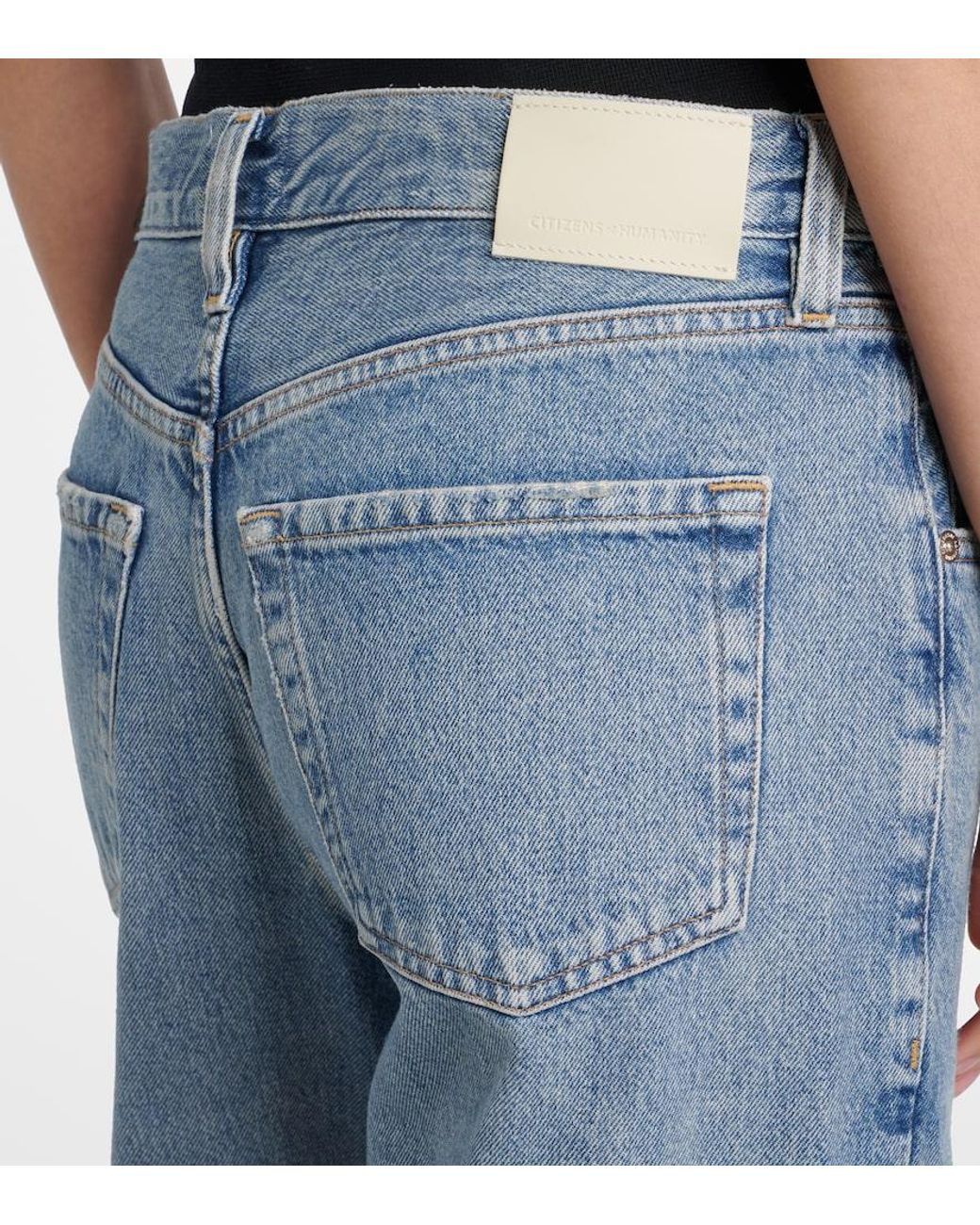 Citizens of Humanity Blue Lindz Low-Rise Straight Jeans