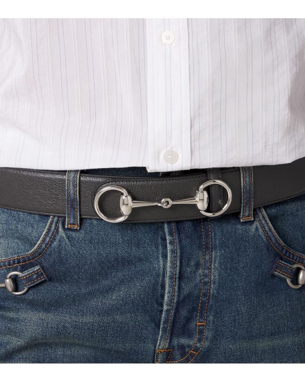 Gucci Brown Horsebit 1955 Leather Belt for men