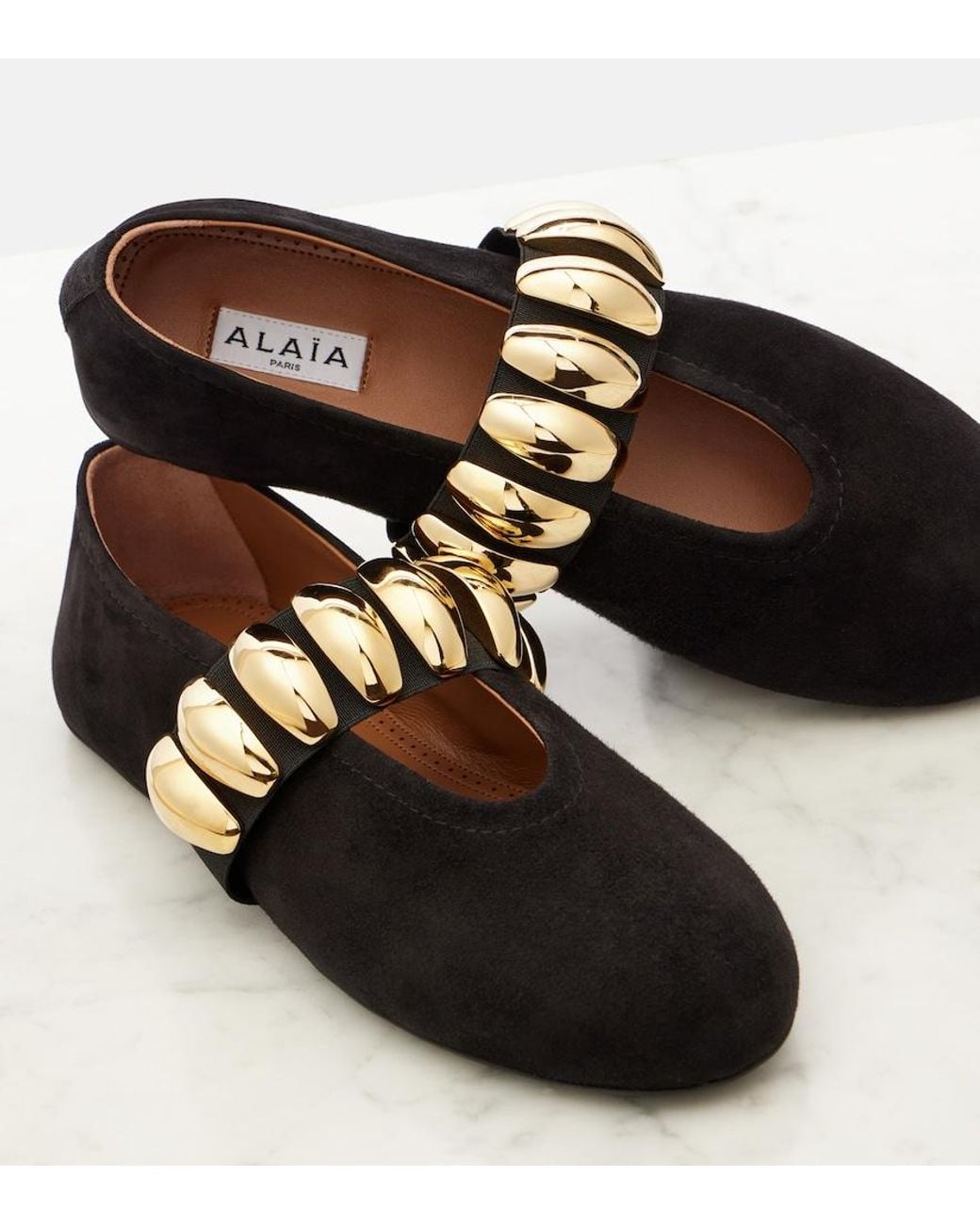 Alaïa Black Ballet Flats "Jewel"