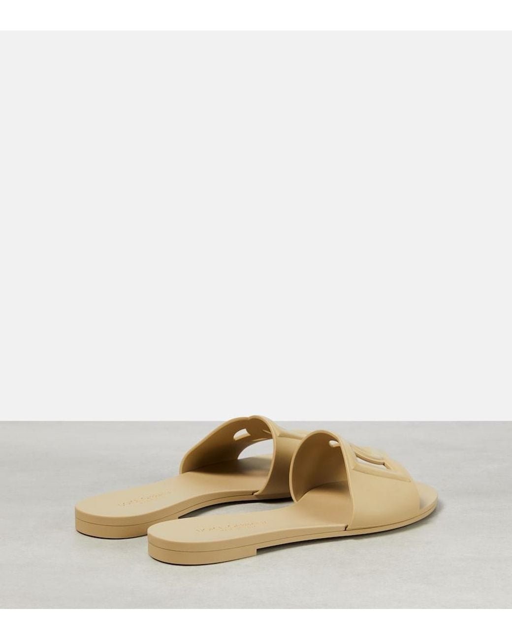 Dolce & Gabbana Natural Dg Rubber Slides