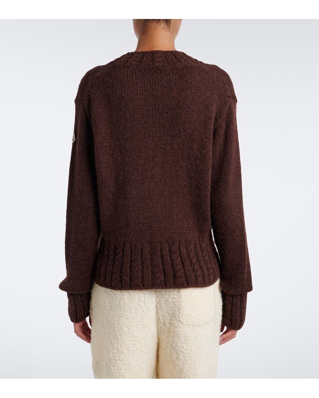 Moncler Brown Alpaca And Wool-Blend Sweater