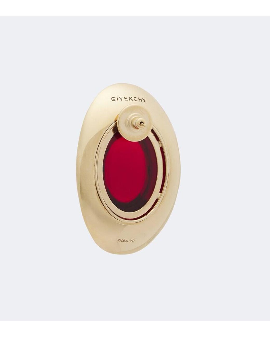 Givenchy Red Sculpted Gem Embellished Stud Earrings