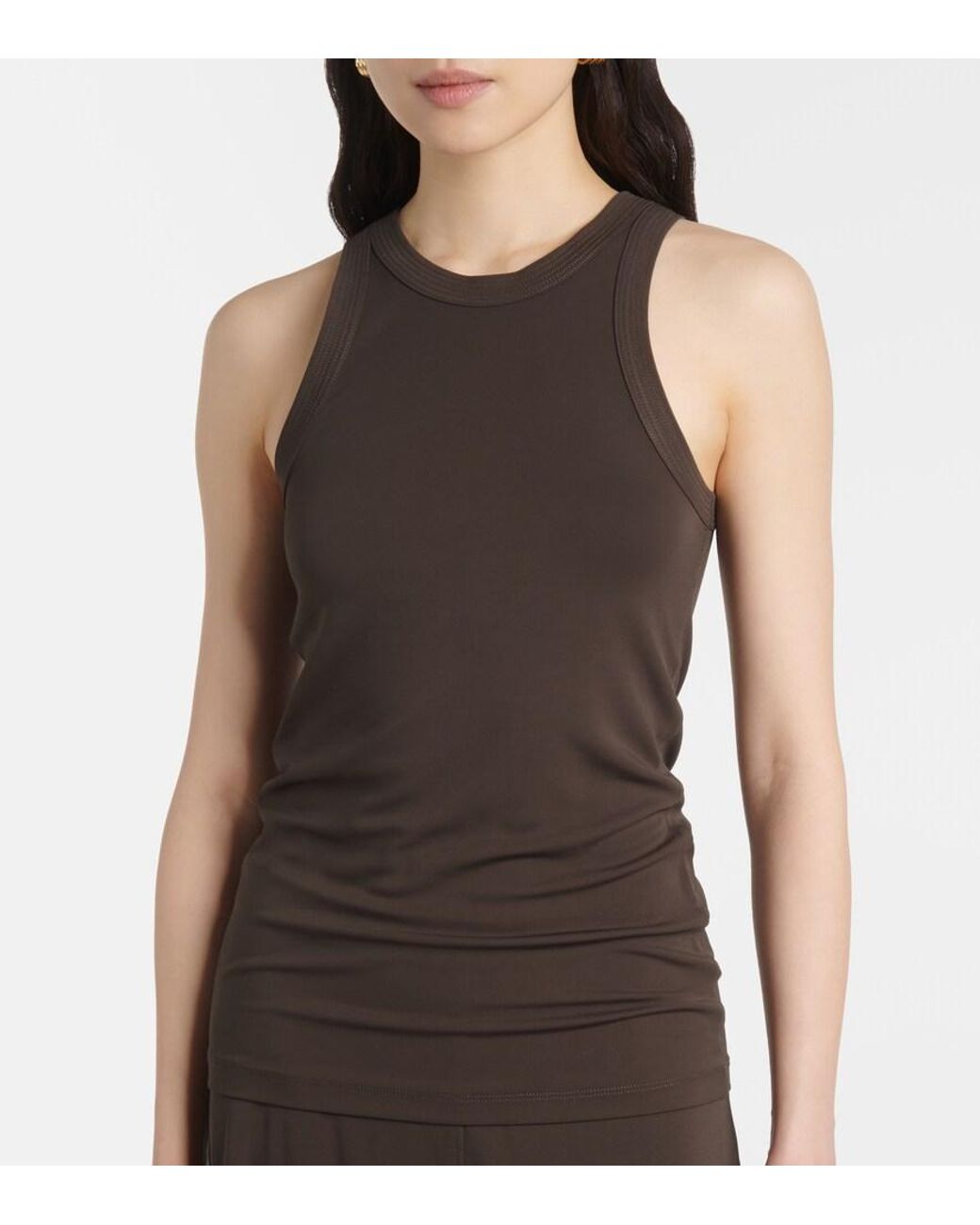 Totême  Brown Jersey Tank Top
